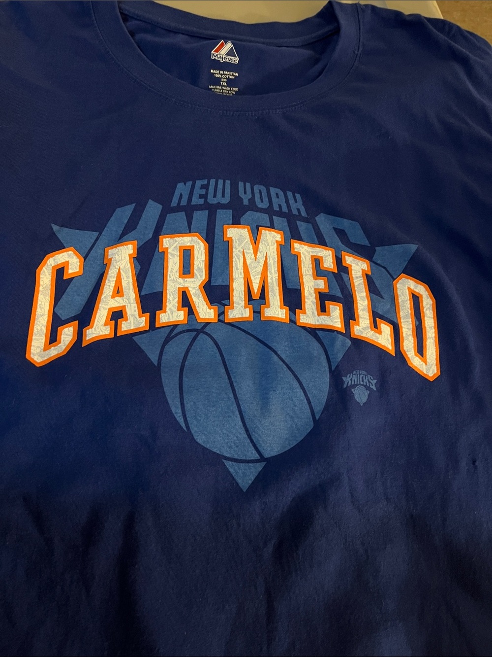 Carmelo Anthony Sz 7XL big Knicks tee shirt